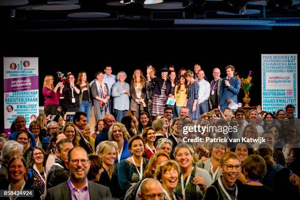 Queen Maxima of The Netherlands visits 5th Teacher's Congress the on October 5, 2017 in Amersfoort, Netherlands. The conference, organized by the...