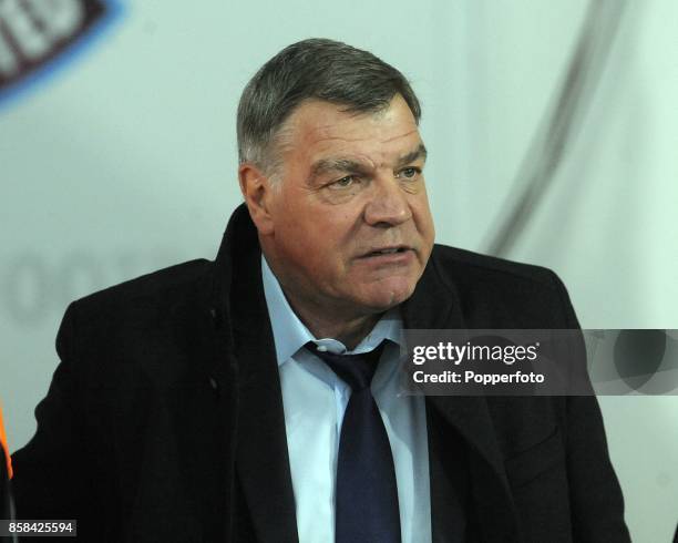 Sam Allardyce, West Ham manager, during the Barclays Premier League match between West Ham United and Manchester United at the Boleyn Ground on March...