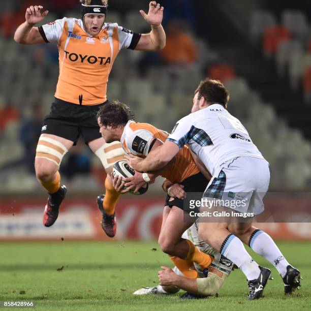 Francois Venter of the Toyota Cheetahs during the Guinness Pro14 match between Toyota Cheetahs and Glasgow Warriors at Toyota Stadium on October 06,...