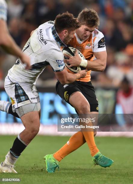 Tian Meyer of the Toyota Cheetahs during the Guinness Pro14 match between Toyota Cheetahs and Glasgow Warriors at Toyota Stadium on October 06, 2017...