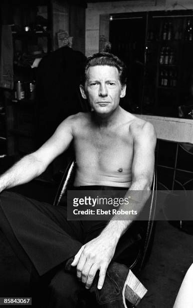 Jerry Lee LEWIS; Jerry Lee Lewis backstage at Lorelei in New York City on August 8, 1979