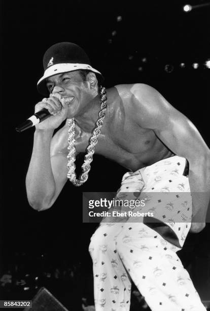 Photo of LL COOL J; Rapper LL Cool J performing on stage