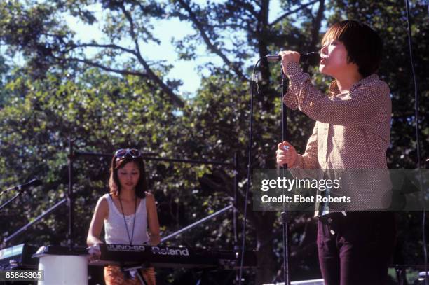 Photo of Cibo Matto; Cibo Matto performing at Summer Stage in Central Park,New York City on July 6,1996