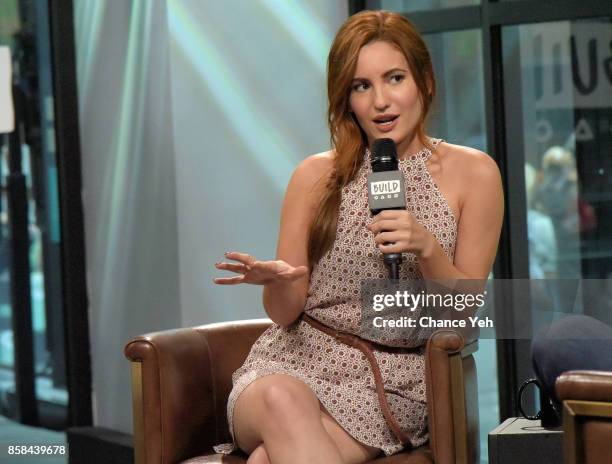 Ivana Baquero attends Build series to discuss "The Shannara Chronicles" at Build Studio on October 6, 2017 in New York City.