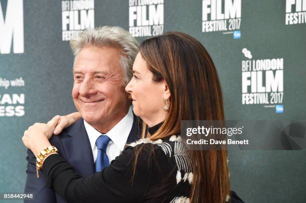 Dustin Hoffman and Lisa Hoffman attend the Laugh Gala & UK Premiere of "The Meyerowitz Stories" during the 61st BFI London Film Festival at...