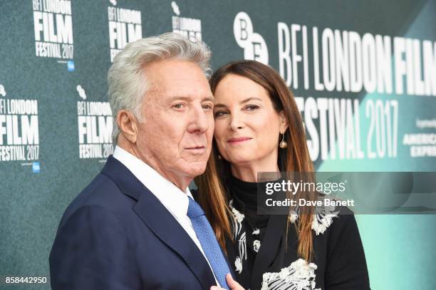 Dustin Hoffman and Lisa Hoffman attend the Laugh Gala & UK Premiere of "The Meyerowitz Stories" during the 61st BFI London Film Festival at...