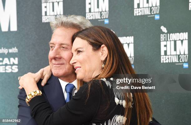 Dustin Hoffman and Lisa Hoffman attend the Laugh Gala & UK Premiere of "The Meyerowitz Stories" during the 61st BFI London Film Festival at...