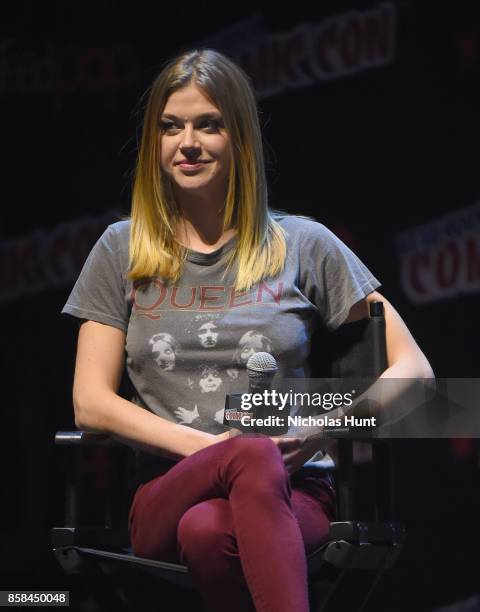 Adrianne Palicki speaks during The Orville panel during 2017 New York Comic Con on October 6, 2017 in New York City.