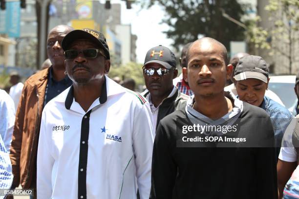Kenya Opposition Leader led by Senator James Orengo and member Of National Assembly Babu Owino, join the demonstrations in Nairobi streets, on the...