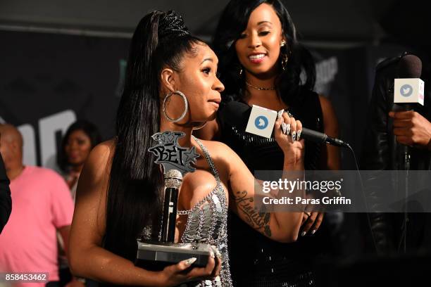 Rapper Cardi B attends the BET Hip Hop Awards 2017 at The Fillmore Miami Beach at the Jackie Gleason Theater on October 6, 2017 in Miami Beach,...