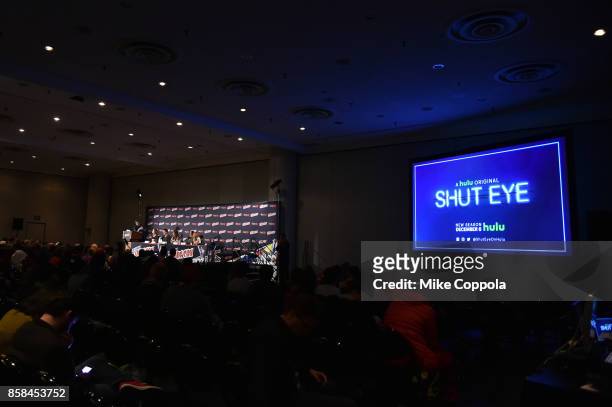 Executive Producer Melissa Bernstein and actors Jeffrey Donovan, KaDee Strickland, Aasif Mandvi, and Susan Misner participate in Hulu's Shut Eye...