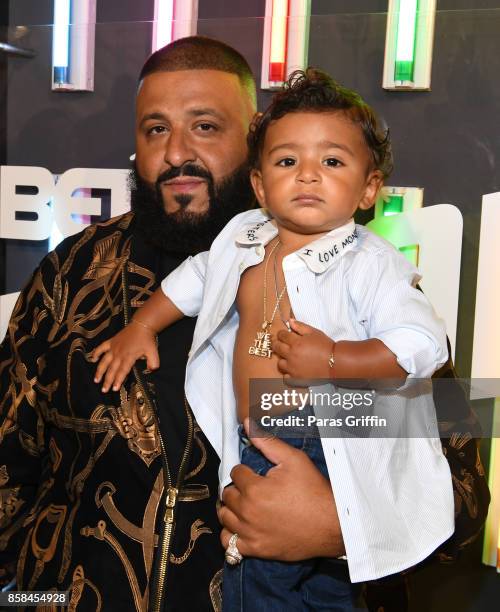 Khaled and Asahd Khaled attend the BET Hip Hop Awards 2017 at The Fillmore Miami Beach at the Jackie Gleason Theater on October 6, 2017 in Miami...