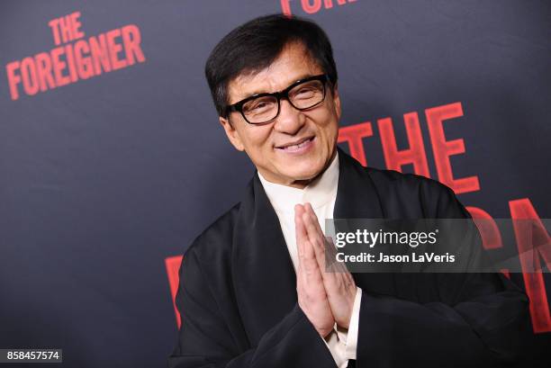 Actor Jackie Chan attends the premiere of "The Foreigner" at ArcLight Hollywood on October 5, 2017 in Hollywood, California.