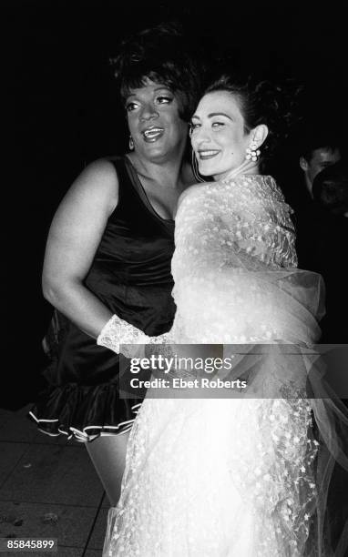 Photo of KD LANG; Flotilla DeBarge & KD Lang at the Hard Rock Cafe for 'Fur is a Drag' sponsored by PETA