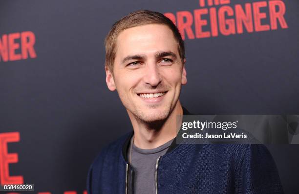 Kendall Schmidt attends the premiere of "The Foreigner" at ArcLight Hollywood on October 5, 2017 in Hollywood, California.