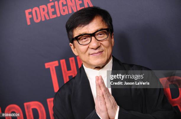 Actor Jackie Chan attends the premiere of "The Foreigner" at ArcLight Hollywood on October 5, 2017 in Hollywood, California.