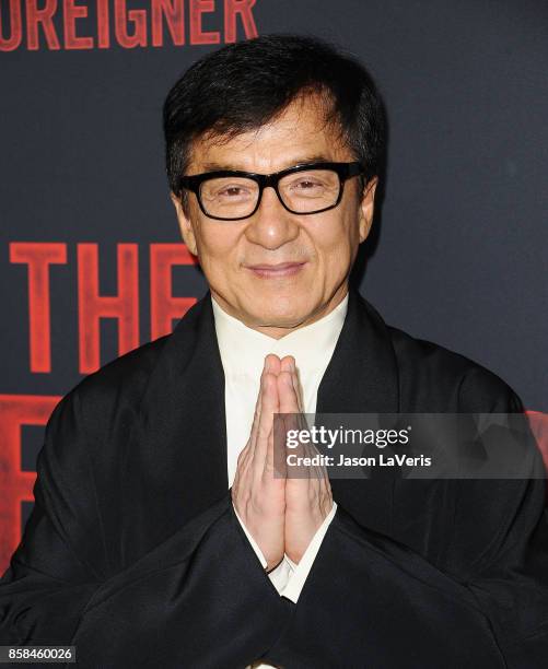 Actor Jackie Chan attends the premiere of "The Foreigner" at ArcLight Hollywood on October 5, 2017 in Hollywood, California.