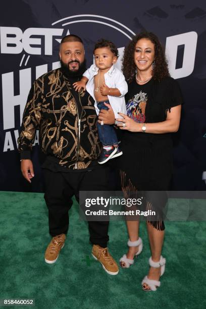 Khaled, Asahd Khaled and Nicole Tuck attend the BET Hip Hop Awards 2017 at The Fillmore Miami Beach at the Jackie Gleason Theater on October 6, 2017...