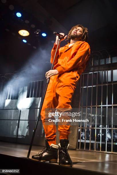 Rapper J. Cole performs live on stage during a concert at the Columbiahalle on October 6, 2017 in Berlin, Germany.