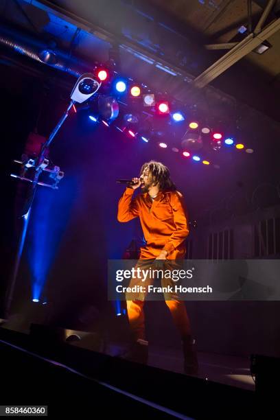 Rapper J. Cole performs live on stage during a concert at the Columbiahalle on October 6, 2017 in Berlin, Germany.