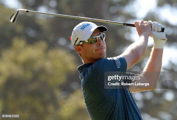 David Hearn of Canada plays his shot from the 12th tee during the second round of the Safeway Open at the North Course of the Silverado Resort and...