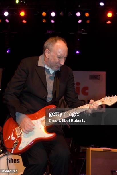 Pete Townshend of The Who performs on stage at the Austin Convention Center ballroom during South by South West, Austin, Texas, United States, 15th...