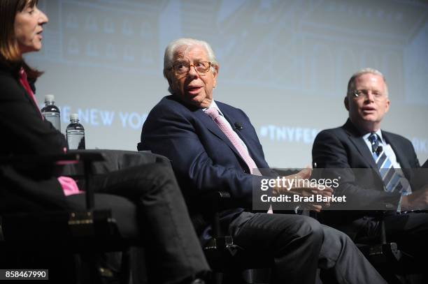 Carl Bernstein attends the 2017 New Yorker Festival - All The President's Reporters at SVA Theatre on October 6, 2017 in New York City.