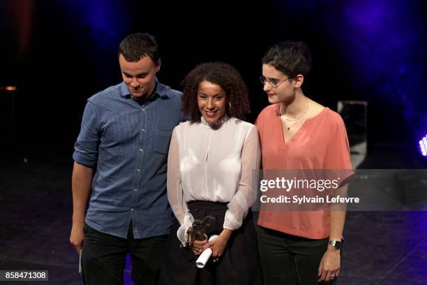 Sofia Djama attends the Award Ceremony of 32nd Namur International French-Language Film Festival on October 6, 2017 in Namur, Belgium.