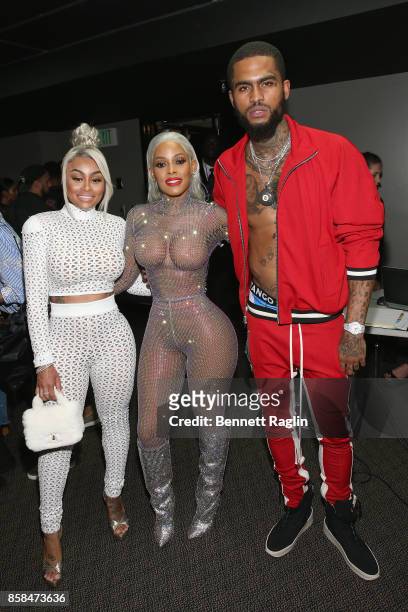 Blac Chyna, Keyshia Ka'oir and Dave East attend the BET Hip Hop Awards 2017 at The Fillmore Miami Beach at the Jackie Gleason Theater on October 6,...