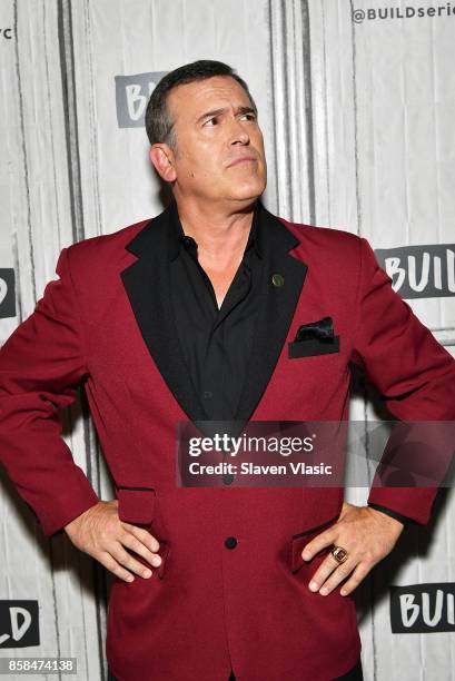 Actor Bruce Campbell visits Build to discuss "Ash Vs Evil Dead" at Build Studio on October 6, 2017 in New York City.