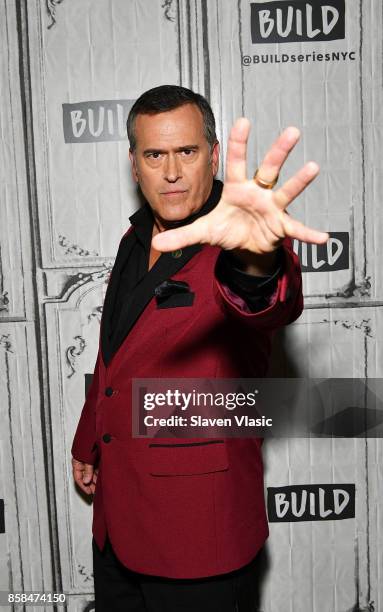 Actor Bruce Campbell visits Build to discuss "Ash Vs Evil Dead" at Build Studio on October 6, 2017 in New York City.