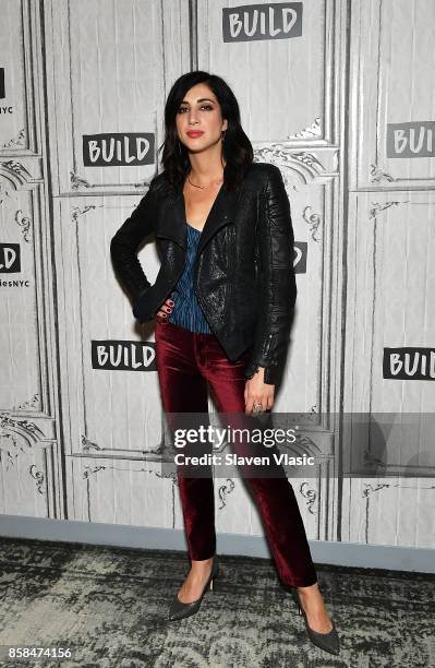 Actress Dana DeLorenzo visits Build to discuss "Ash Vs Evil Dead" at Build Studio on October 6, 2017 in New York City.