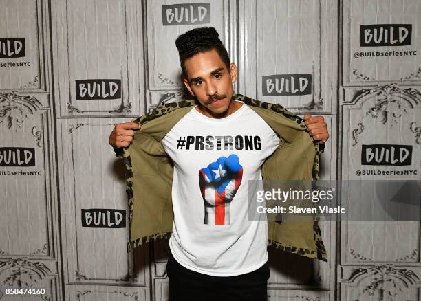 Actor Ray Santiago visits Build to discuss "Ash Vs Evil Dead" at Build Studio on October 6, 2017 in New York City.