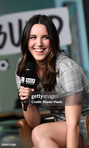 Actress Arielle Carver-O'Neill visits Build to discuss "Ash Vs Evil Dead" at Build Studio on October 6, 2017 in New York City.