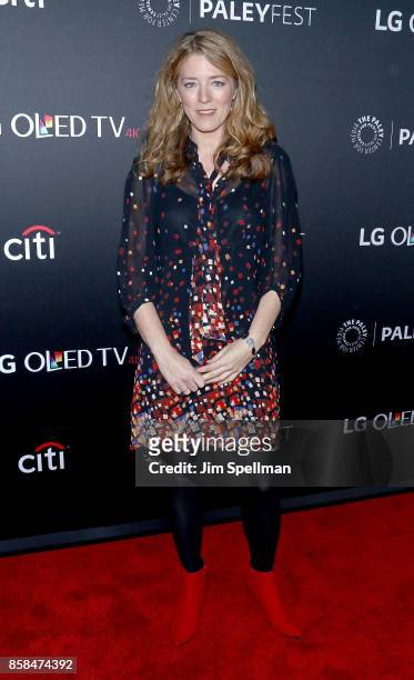 Executive producer Annabel Jones attends the PaleyFest NY 2017 "Black Mirror" screening at The Paley Center for Media on October 6, 2017 in New York...