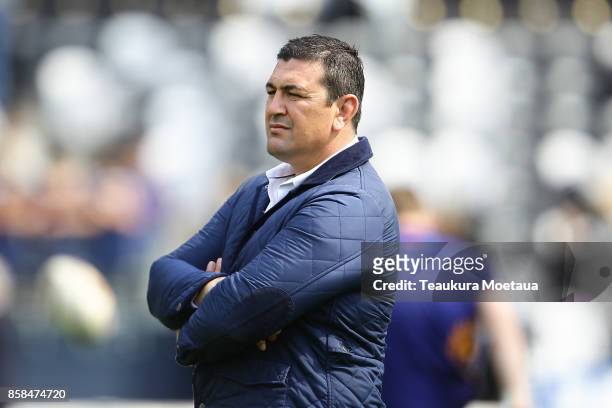 Head Coach Clayton MacMillan of Bay of Plenty looks on before the round eight Mitre 10 cup match between Otago and Bay of Plenty at Forsyth Barr...