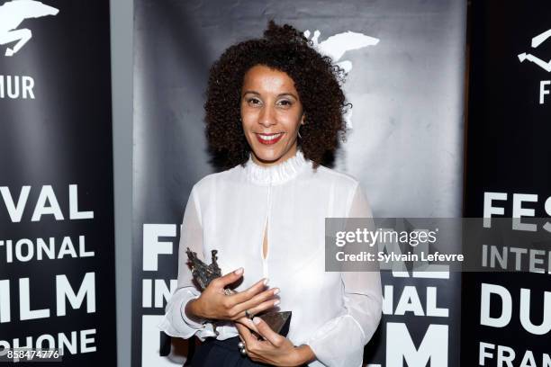 Sofia Djama attends the Award Ceremony of 32nd Namur International French-Language Film Festival on October 6, 2017 in Namur, Belgium.