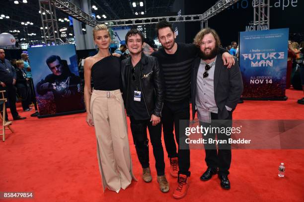 Actors Eliza Coupe, Josh Hutcherson, Derek Wilson and Haley Joel Osment attend the FANDOM Fest during New York Comic Con on October 6, 2017 in New...