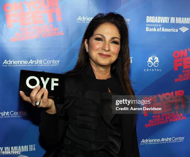 Gloria Estefan attends "On Your Feet!" National Tour Opening Night at Adrienne Arsht Center on October 6, 2017 in Miami, Florida.