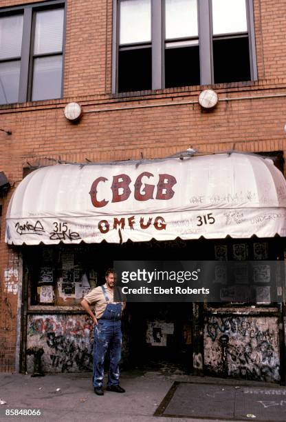 CBGBs and Hilly KRISTAL and CBGB's; Hilly Krystal standing outside
