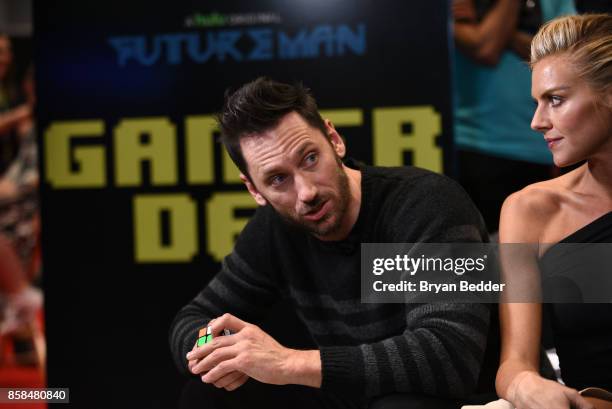 Actor Derek Wilson speaks at the FANDOM Fest during New York Comic Con on October 6, 2017 in New York City.