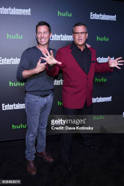 Actors Jeffrey Donovan and Bruce Campbell attend Hulu's New York Comic Con After Party at The Lobster Club on October 6, 2017 in New York City.