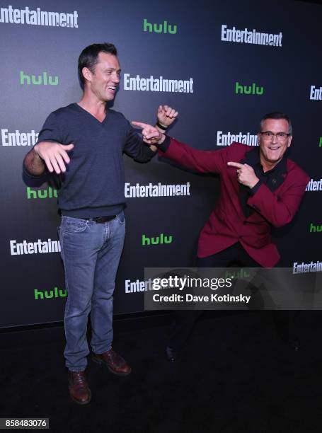 Actors Jeffrey Donovan and Bruce Campbell attend Hulu's New York Comic Con After Party at The Lobster Club on October 6, 2017 in New York City.