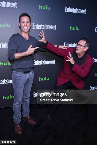 Actors Jeffrey Donovan and Bruce Campbell attend Hulu's New York Comic Con After Party at The Lobster Club on October 6, 2017 in New York City.