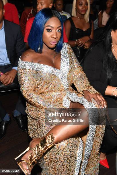 Recording artist Spice attends the BET Hip Hop Awards 2017 at The Fillmore Miami Beach at the Jackie Gleason Theater on October 6, 2017 in Miami...