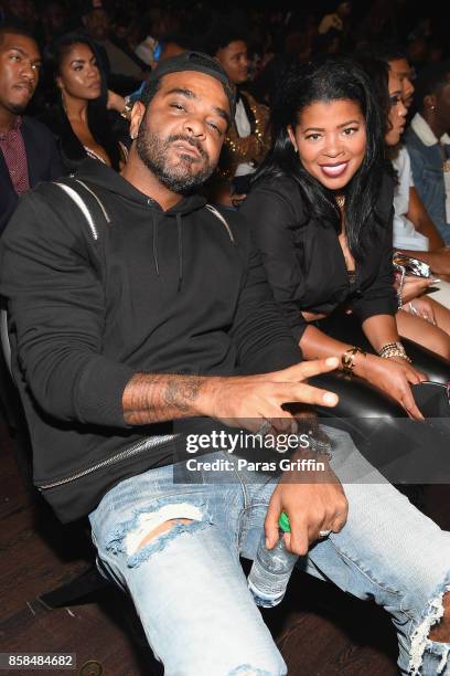 Jim Jones and Chrissy Lampkin attend the BET Hip Hop Awards 2017 at The Fillmore Miami Beach at the Jackie Gleason Theater on October 6, 2017 in...