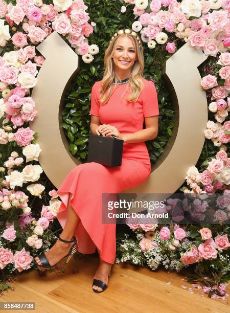 Anna Heinrich attends Moet & Chandon Spring Champion Stakes Day at Royal Randwick Racecourse on October 7, 2017 in Sydney, Australia.
