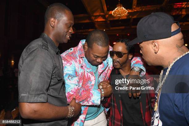 Pras, Busta Rhymes, and Katt Williams attend the BET Hip Hop Awards 2017 at The Fillmore Miami Beach at the Jackie Gleason Theater on October 6, 2017...