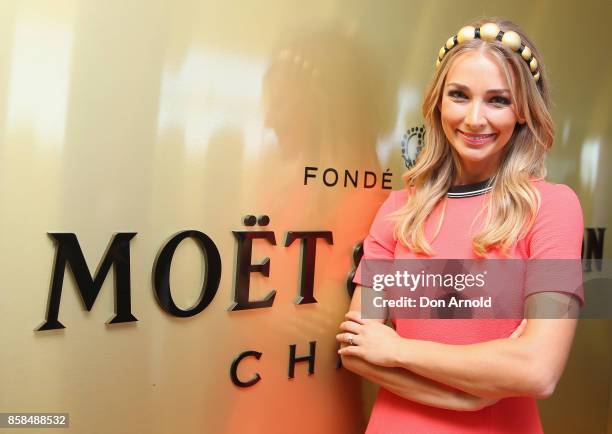 Anna Heinrich attends Moet & Chandon Spring Champion Stakes Day at Royal Randwick Racecourse on October 7, 2017 in Sydney, Australia.