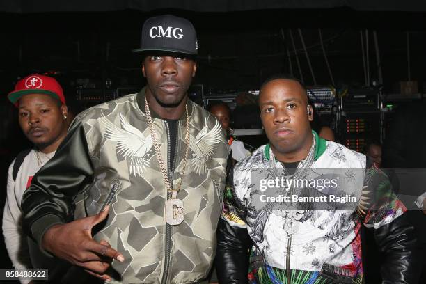 Yo Gotti and guest attends the BET Hip Hop Awards 2017 at The Fillmore Miami Beach at the Jackie Gleason Theater on October 6, 2017 in Miami Beach,...